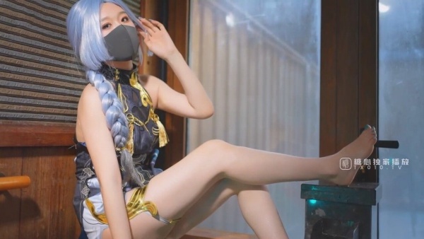 原神Cos申鶴的特殊療養 無內黑絲玉足淫交 內射中出挂汁蜜穴