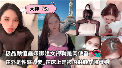大神『S』调教已婚极品颜值骚婊御姐女神在外是性感人妻_在床上是被内射肛交骚母狗